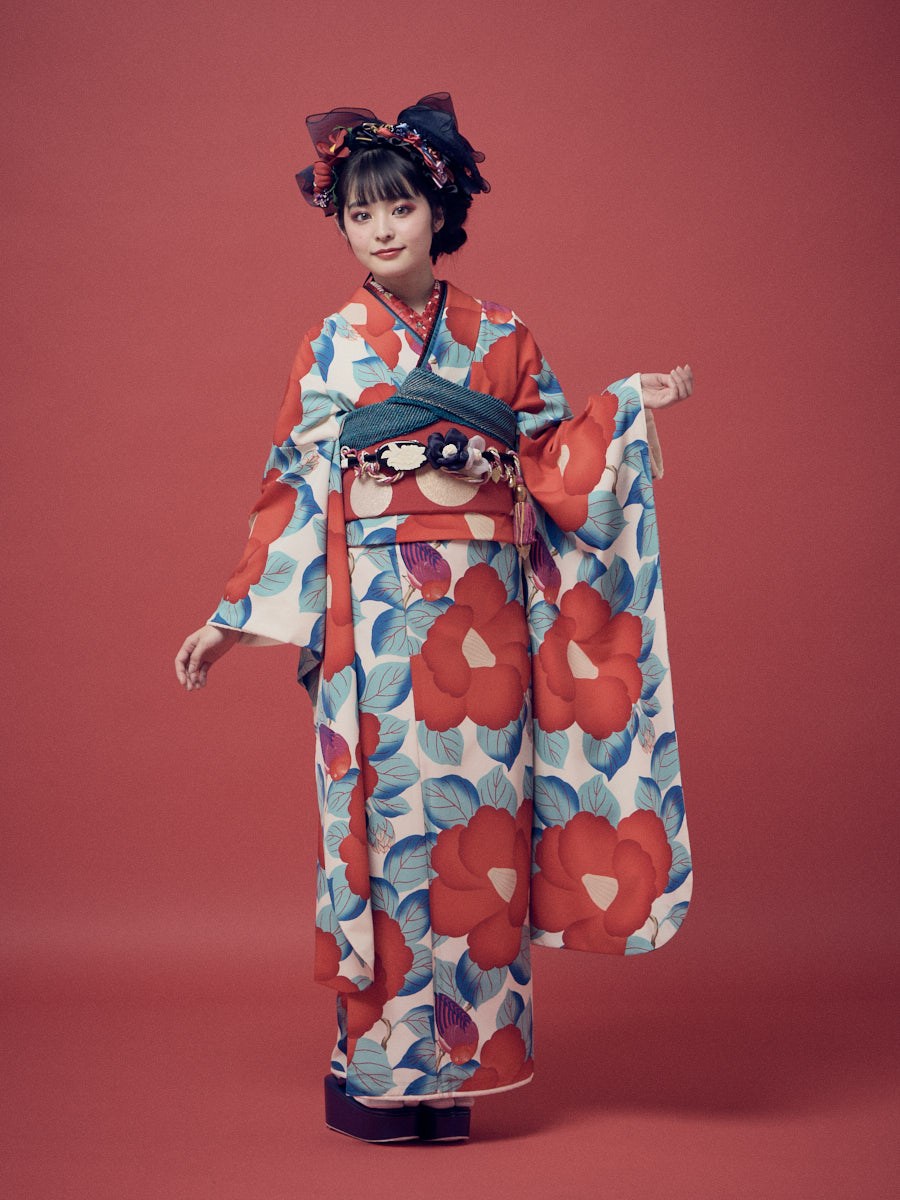 予約商品】振袖単品「椿鳥」(FREE［受注生産商品：ご注文日より最大約