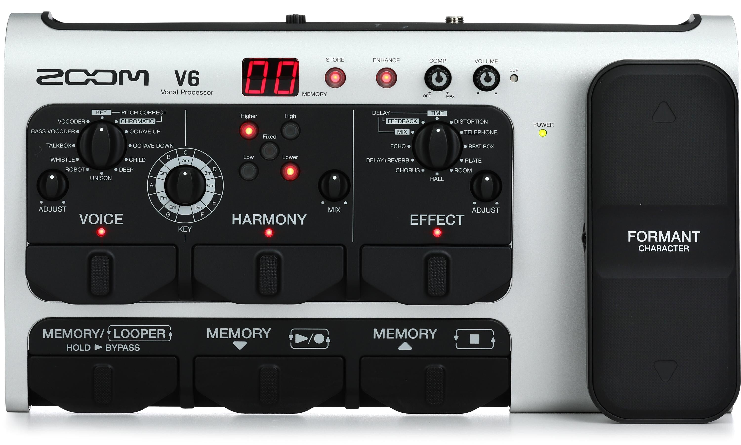 Zoom V6-SP Vocal Effects Processor Pedal | Sweetwater