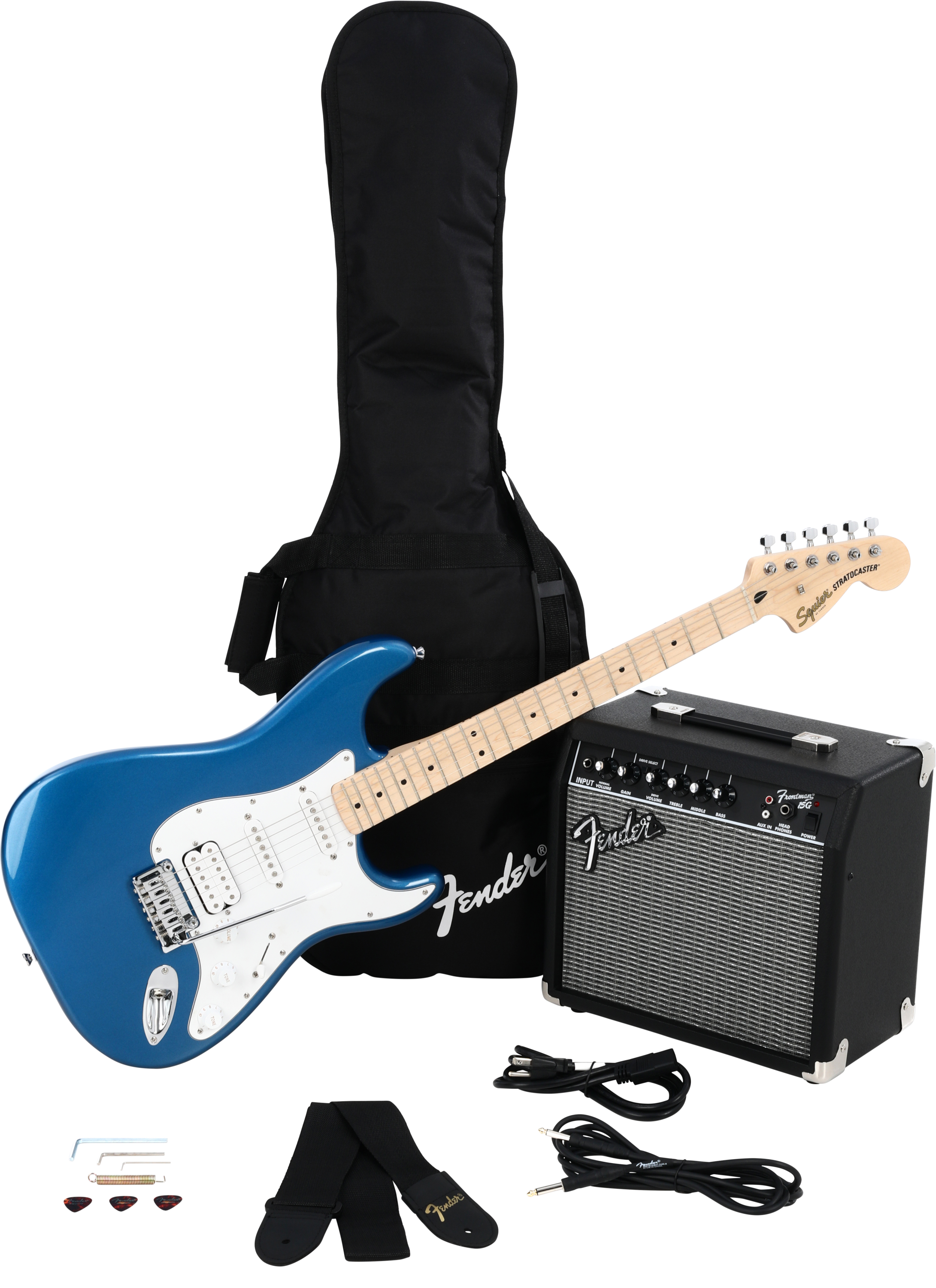 Squier Affinity Series Stratocaster HSS Pack - Lake Placid Blue