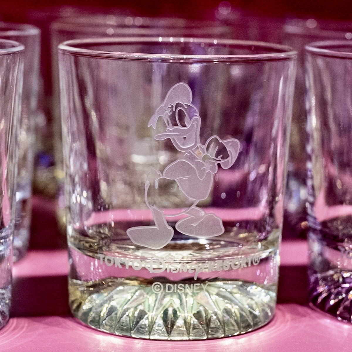 ドナルド、デイジー、シンデレラ城！東京ディズニーランド ガラス