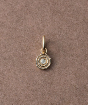 プレシャスシングス] K10YG ダイヤモンド チャーム /Uzu（706071