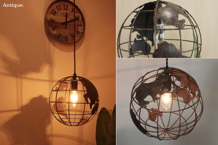 お部屋に浮かぶ光る地球…地球儀ペンダントライト - 家具・雑貨