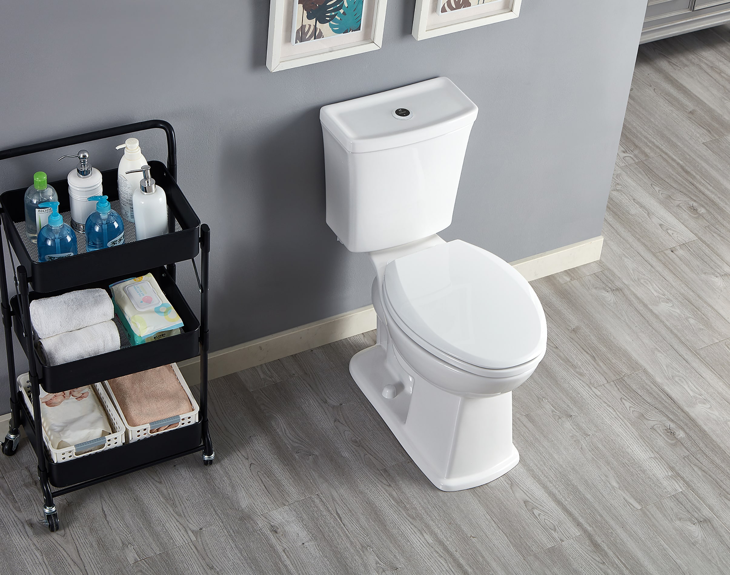 Project Source Danville White Touchless Flush Elongated Chair