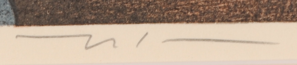 木版画で本荘正彦が制作したシクラメンの花の絵の木版画「伝えたい言葉