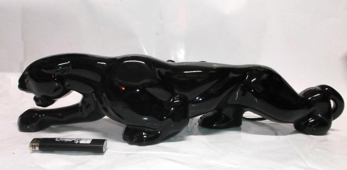 BlackPanther ブラックパンサー 黒豹 TV ランプ 置物 50'sVintage - A