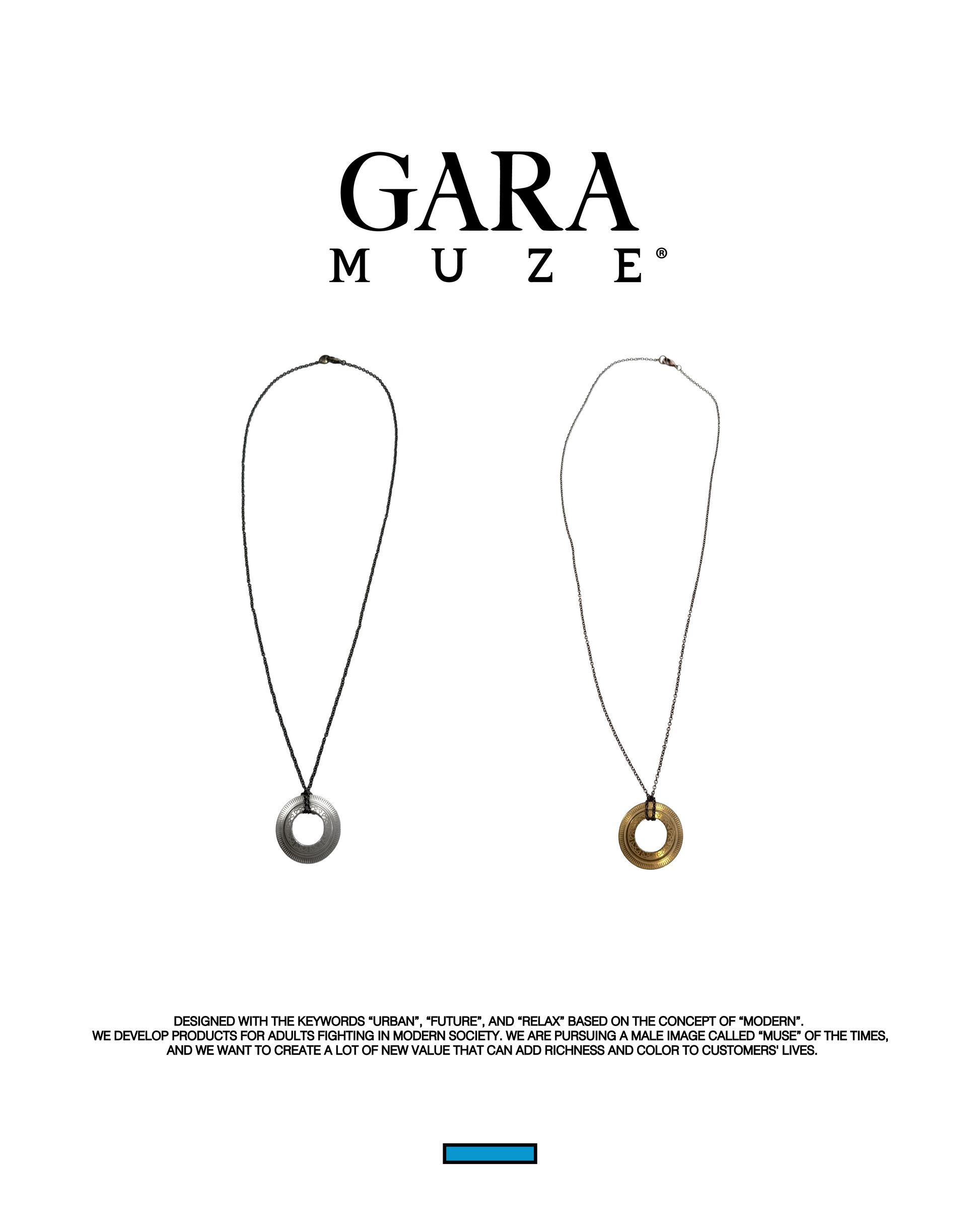 GARA -【LUMINOUS NECKLACE(SILVER)】ガラ ルミナス ネックレス グラス