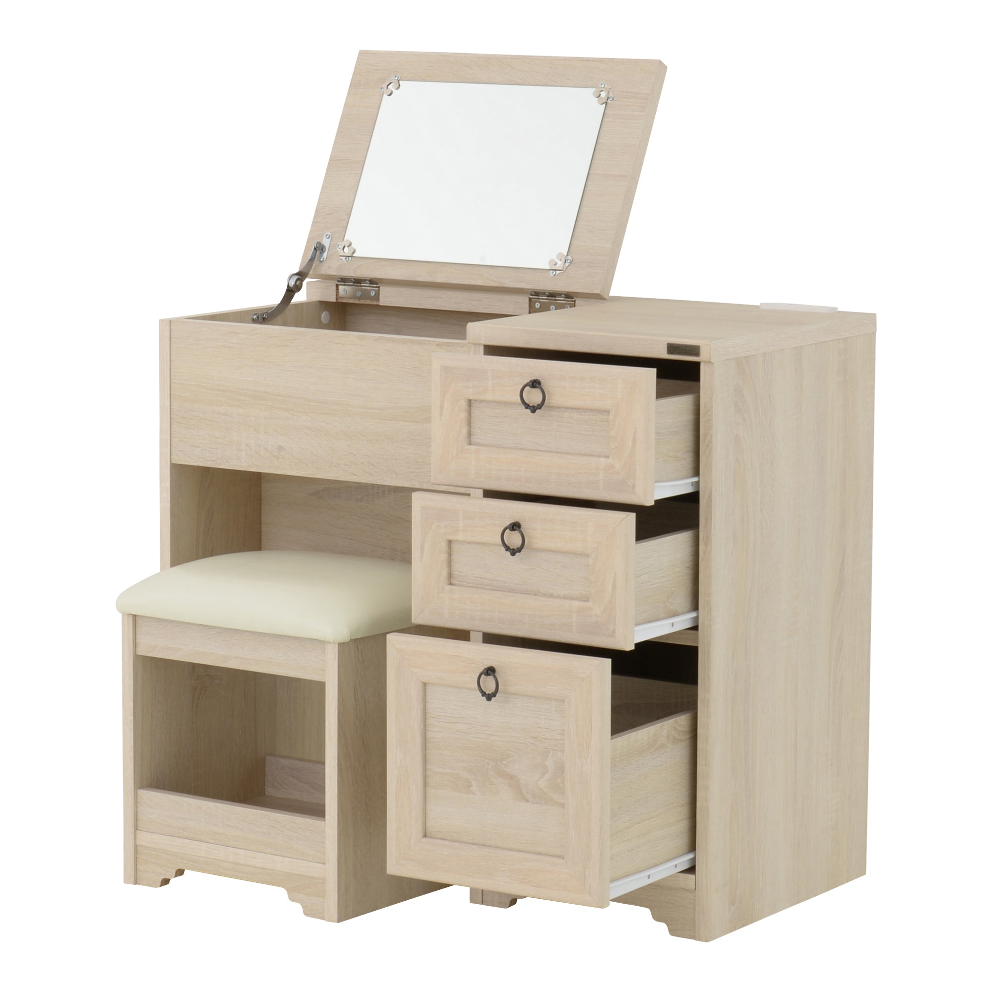 ANRI（アンリ） デスクドレッサー 80cm幅 3色展開 – 鍋・フライパン