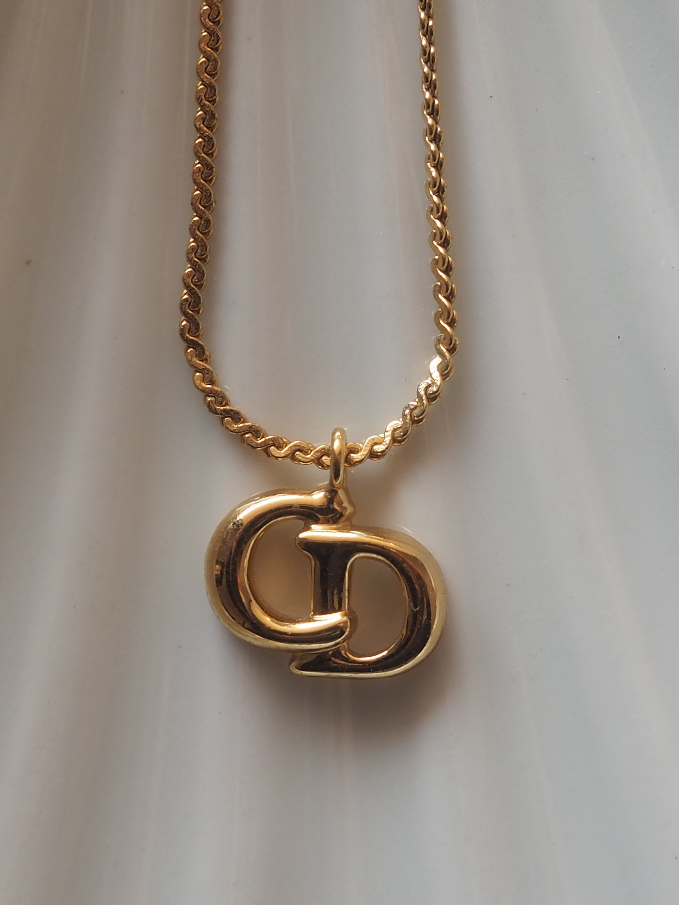 Christian Dior ディオール CDロゴ ネックレス ゴールド ヴィンテージ