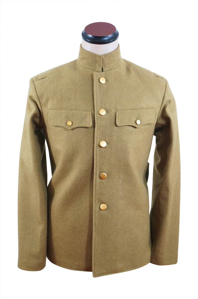 WWII Japanese IJA M1912 Type45 Officer Wool tunic yellowish brown