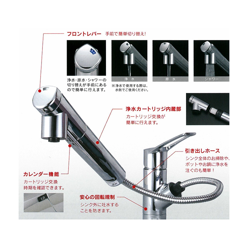 F425 Cleansui｜クリンスイ｜ビルトインタイプ浄水器｜スパウトイン