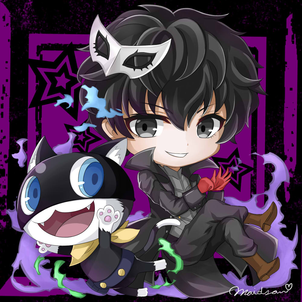 ジョーカー描き描き(∩´∀｀)∩ #ペルソナ5 #雨宮蓮 #PERSONA5 #ジョーカー