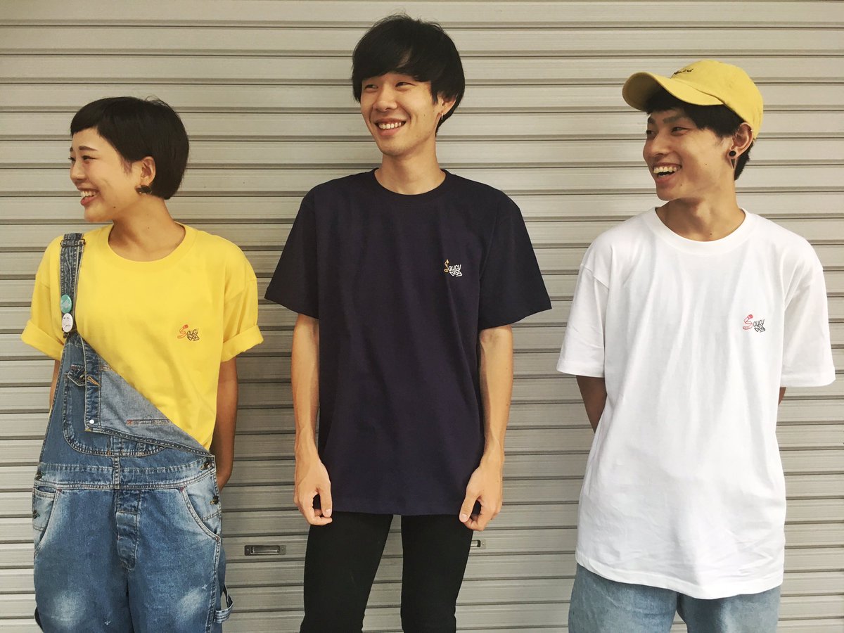 ✔️本日から発売のNEWグッズ Saucy DogロゴTシャツと缶バッチセット