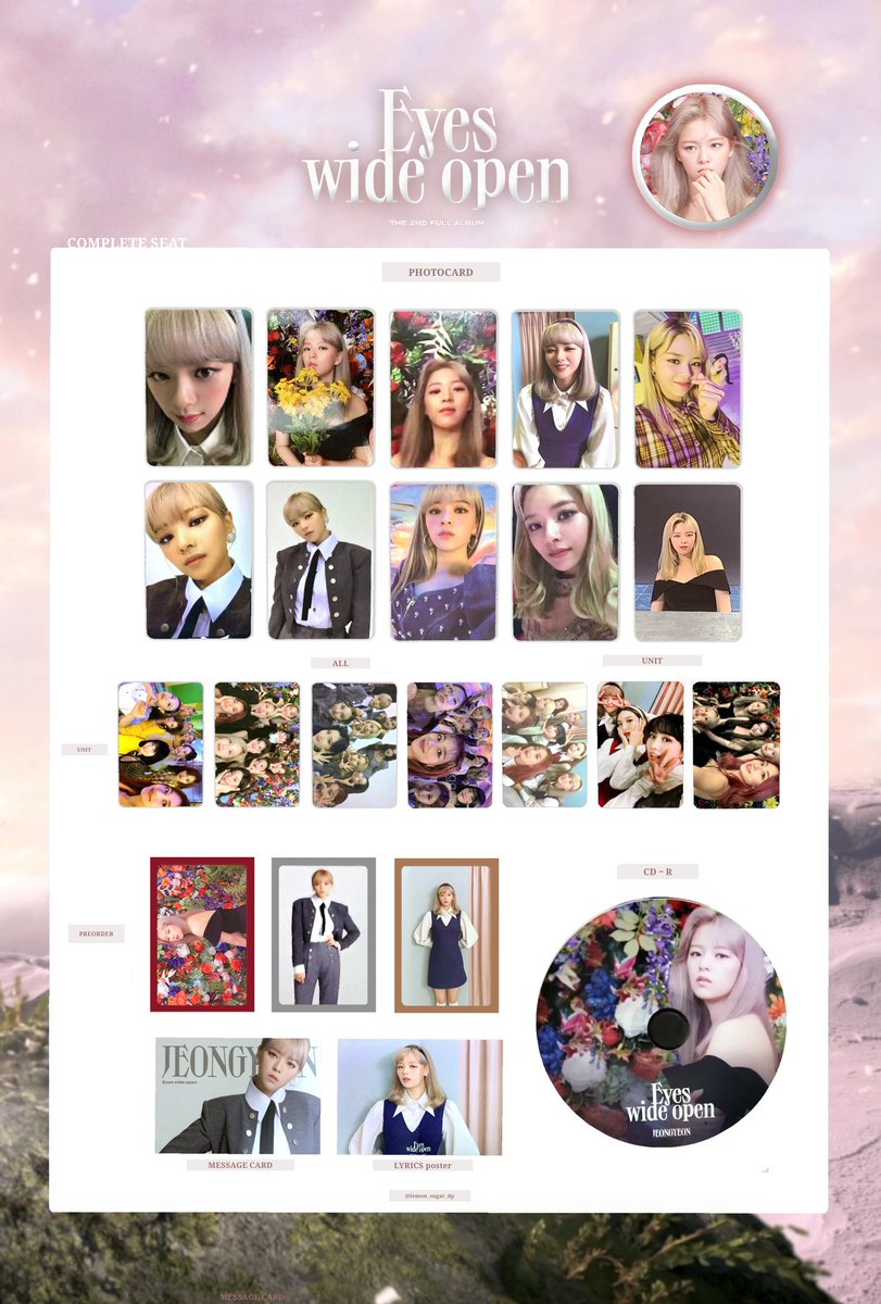 ALL COMPLETE set🌷・ #eyeswideopen photocard list リスト NAYEON