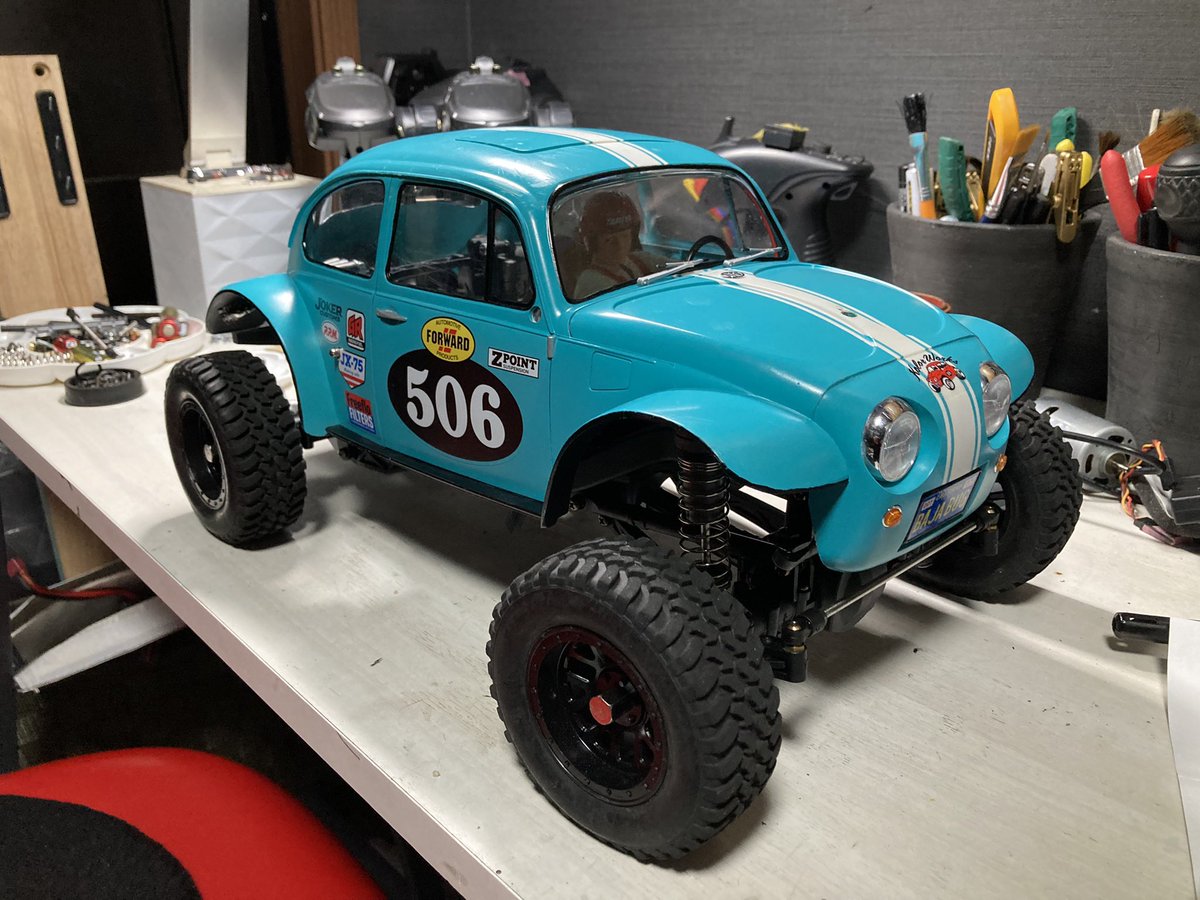 CC-02ビートルボディマウント完了。 #タミヤRC #tamiyarc #cc02