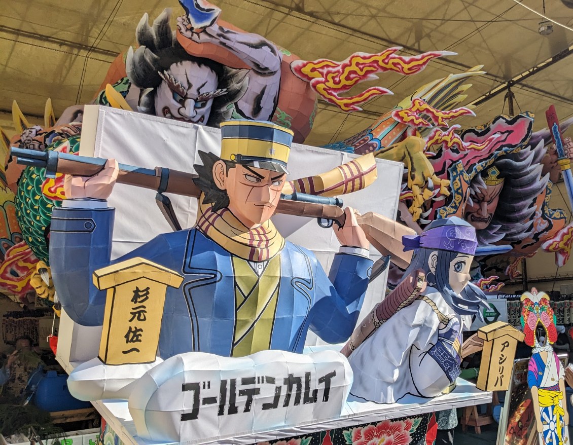 TVアニメ『#ゴールデンカムイ』×「青森ねぶた祭」コラボ 杉元とアシㇼ