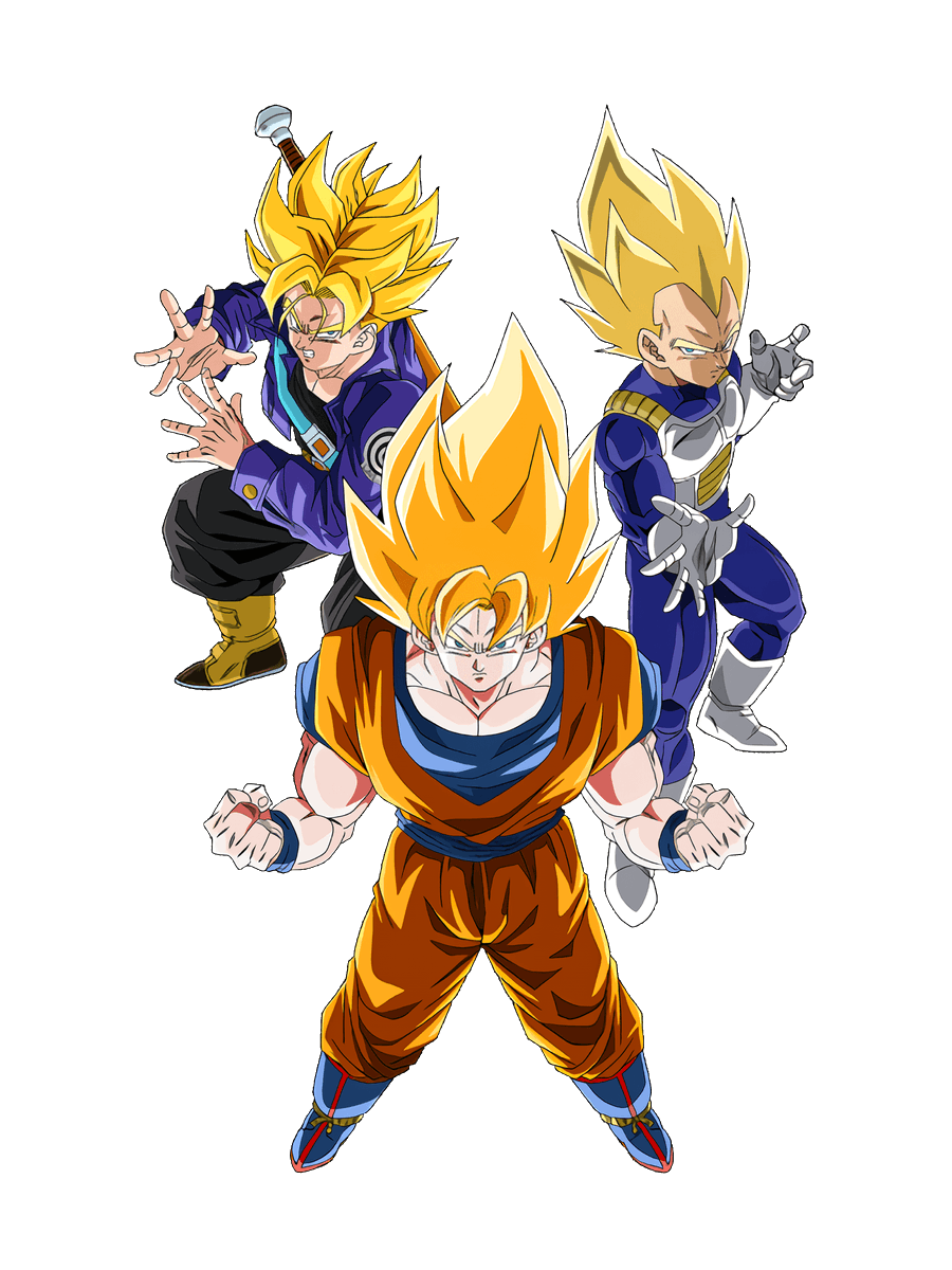 超サイヤ人孫悟空＆超サイヤ人ベジータ＆超サイヤ人トランクス(青年期)