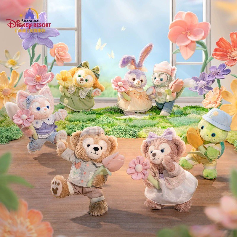 本日発売の上海ディズニーの春のダッフィーグッズ🐻🌸 ぬいぐるみは