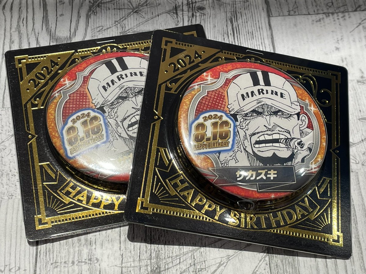 新商品】原画商品 バースデイ缶バッジ サカズキ（赤犬） 495円（税込