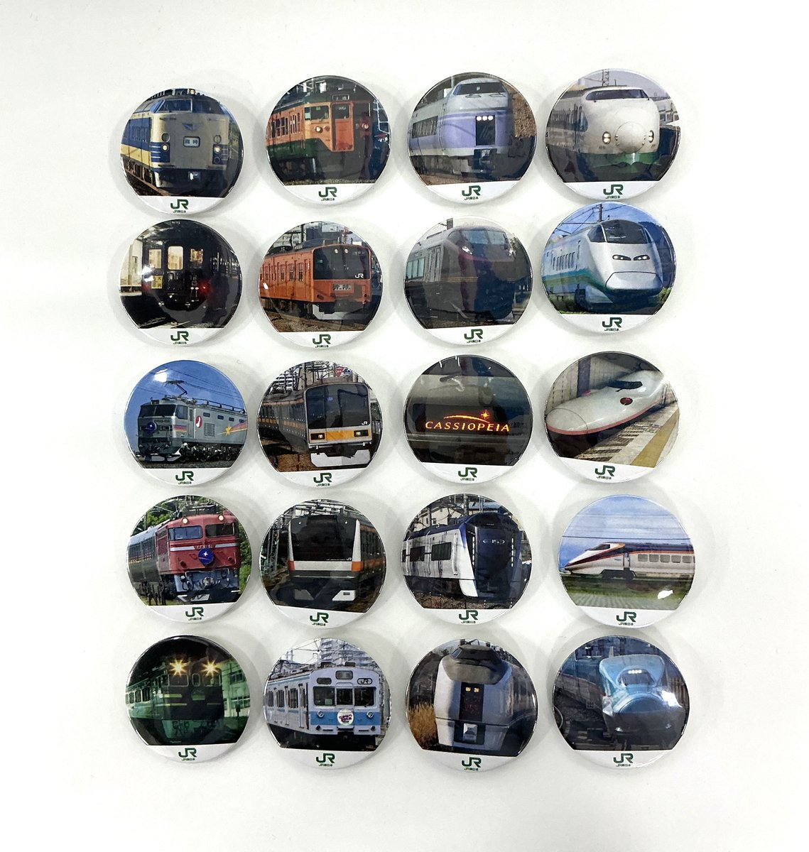 オリジナル鉄道缶バッジ全種類の画像公開🚃 ビーンズ阿佐ケ谷でJRE