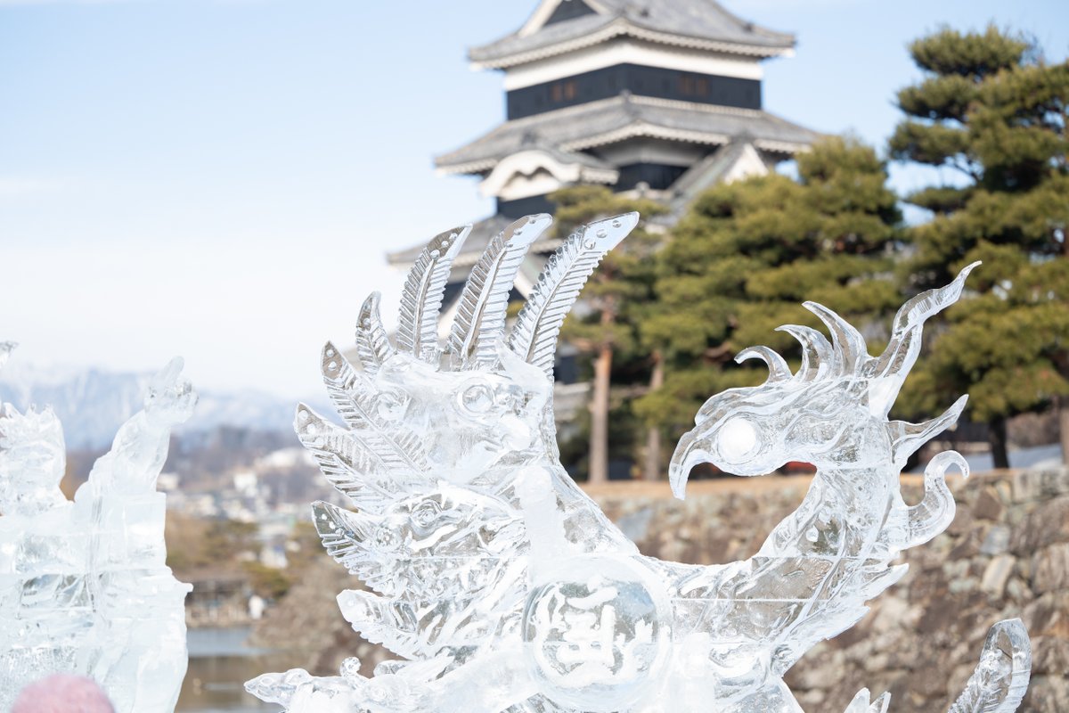 国宝松本城氷彫フェスティバル2025】 〇日時：1月24日（金）～26日（日