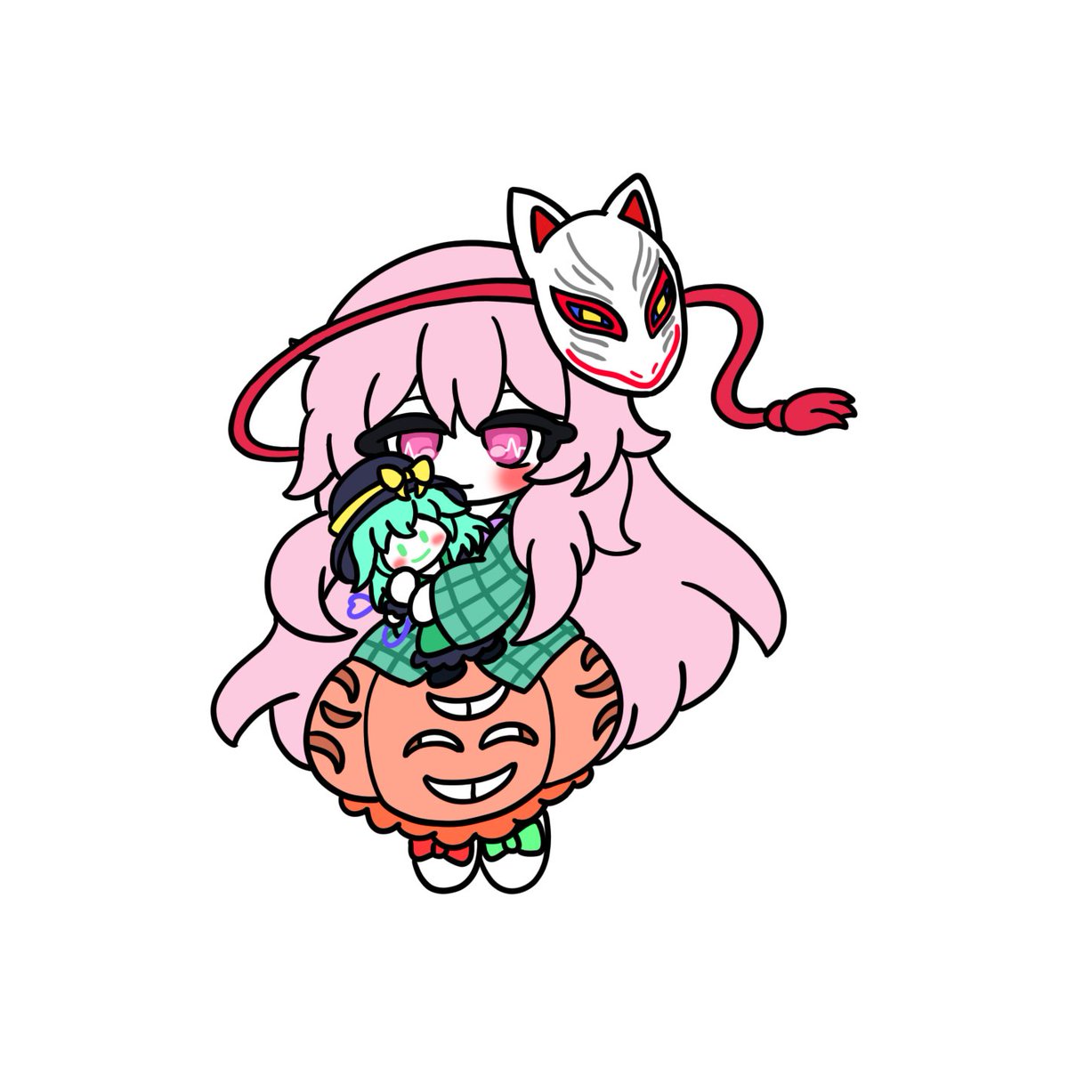 こいしちゃんのぬいぐるみを抱えたこころちゃん～！ 初めてこころ