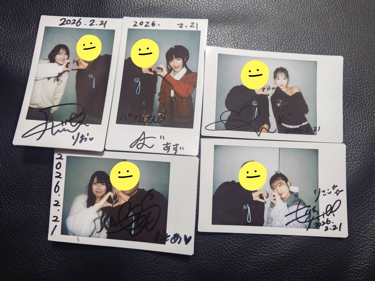 今日は全員ハートで統一してみました🫶 今気づいたけど今日のチェキは