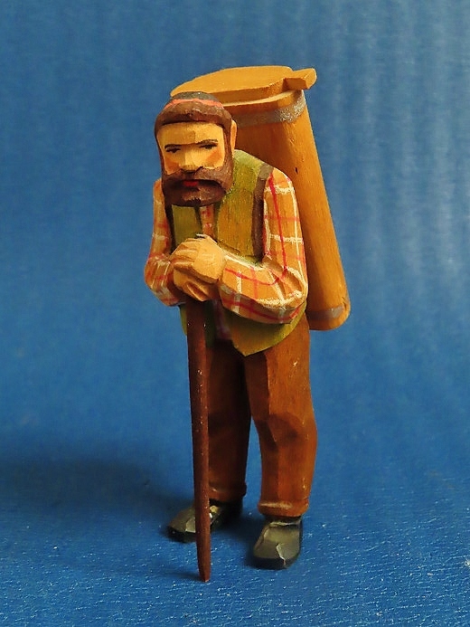 ハグラー社による牛飼い牧夫の木製フィギュリン : 友くんのパリ蚤の市散歩