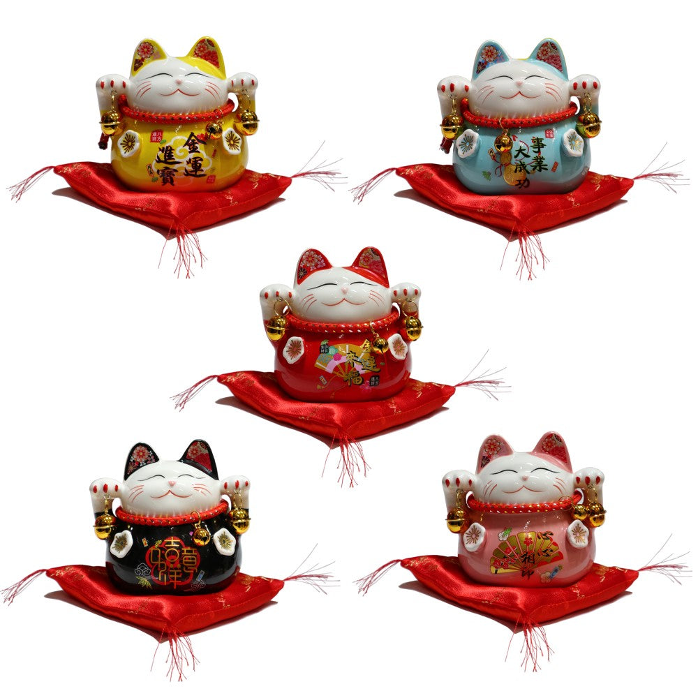 Lucky Cat Coin Bank with Cushion – Pearl River Mart