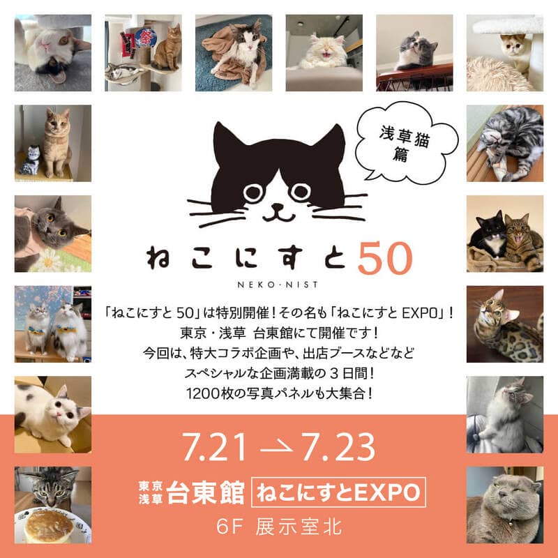 日本最大級の猫写真パネル＆グッズ展「ねこにすと50 ねこにすとEXPO