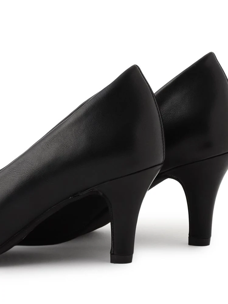 ベージュ プレーンパンプス 7cmヒール ブラック/ベージュ | P.S.FA公式通販