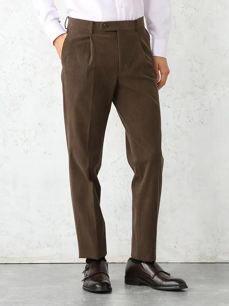 ブラウン コーデュロイ セットアップパンツ ベージュ/ブラウン/ダーク