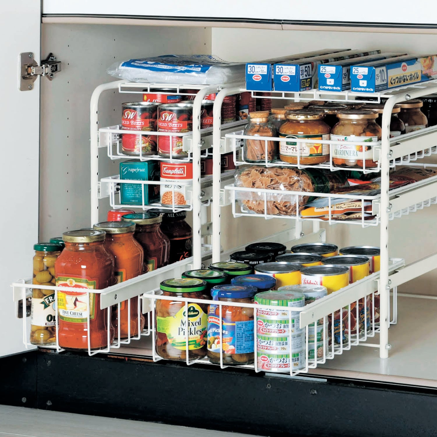 燕三条で作る頑丈シンク下スライドラック［日本製］（シンク下収納