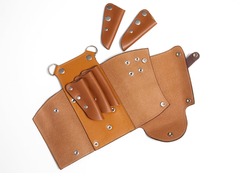 シザーケース NEW TW-16 チョコブラウン 本革 5丁 – POCKE