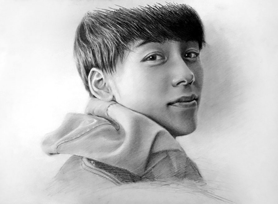 若い男性の人物画を描いてみた！初心者向け鉛筆画のコツとポイント