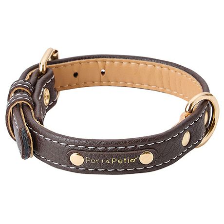 犬用首輪 Porta ポルタ クラシックソフトレザーカラー 21mm レッド