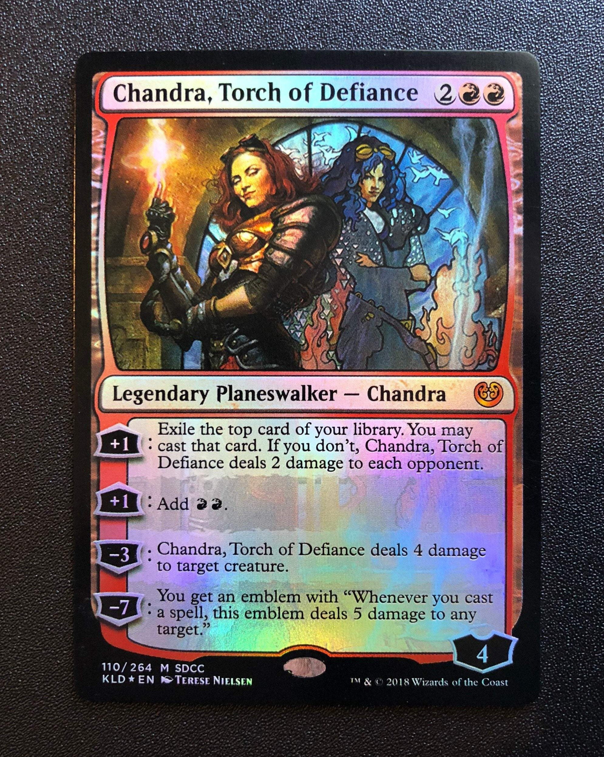 Chandra, Torch of Defiance (FOIL) - MTG Proxy SDCC Promo - Proxy King