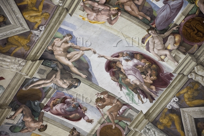 ミケランジェロ 「システィーナ礼拝堂天井画（アダムの創造