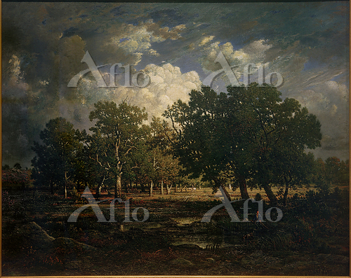 テオドール・ルソー「フォンテーヌブローの森のはずれ」 [293798888]の