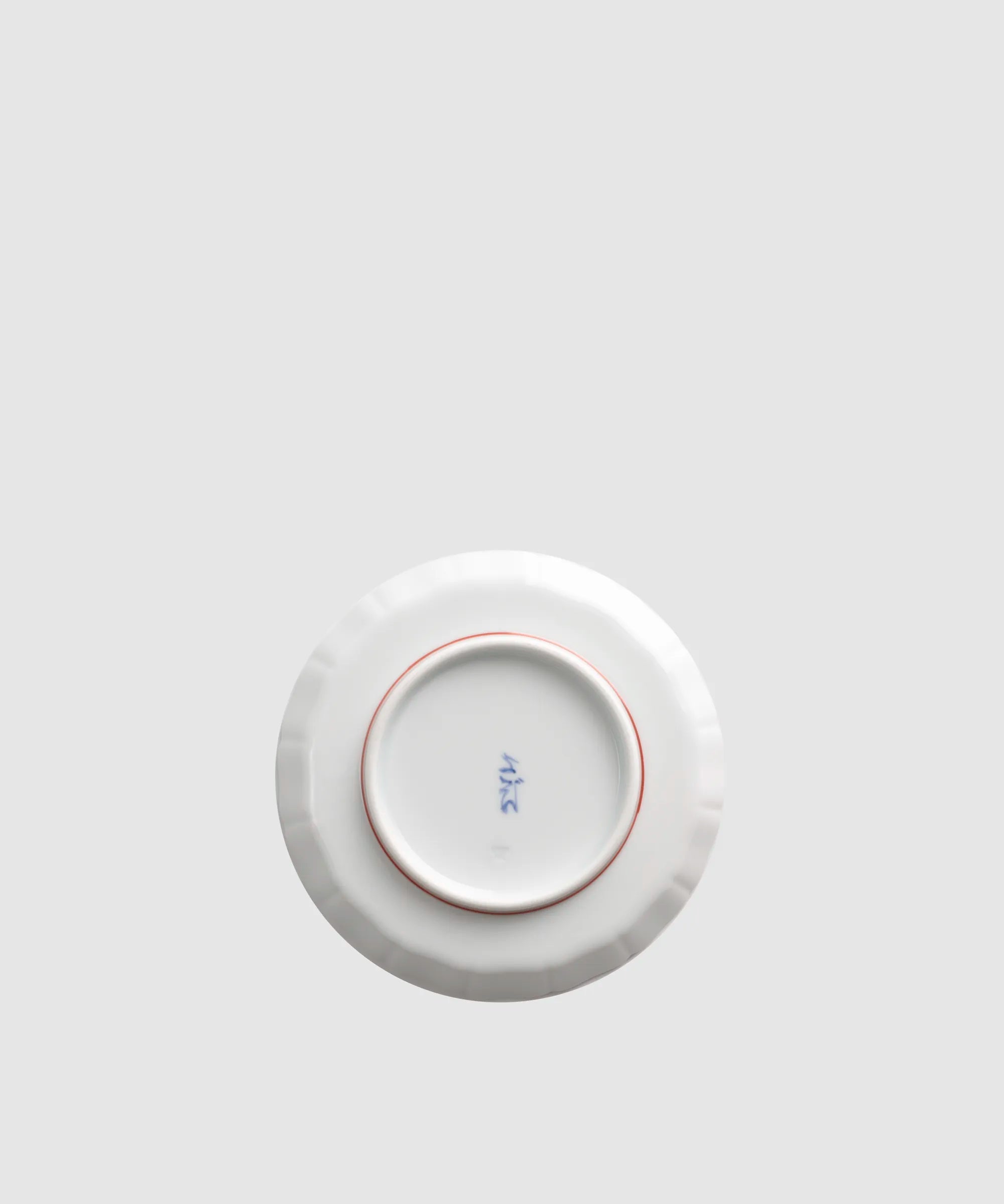 色絵三方富士菊花文 