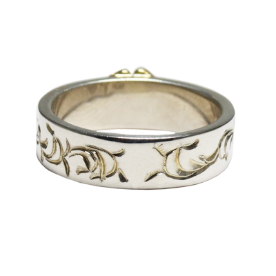 ORDER ITEM］LoLo by TADY ロロバイタディ平打ちリングSV唐草K18ローズ