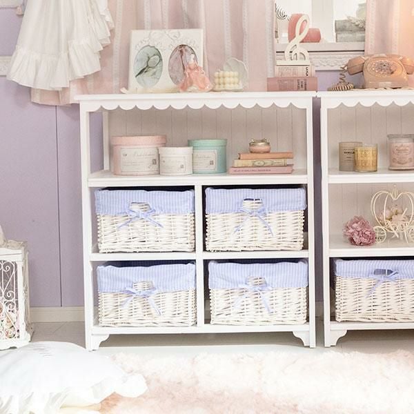 直送】フリルオープンチェスト(4杯)｜かわいいお姫様インテリア家具