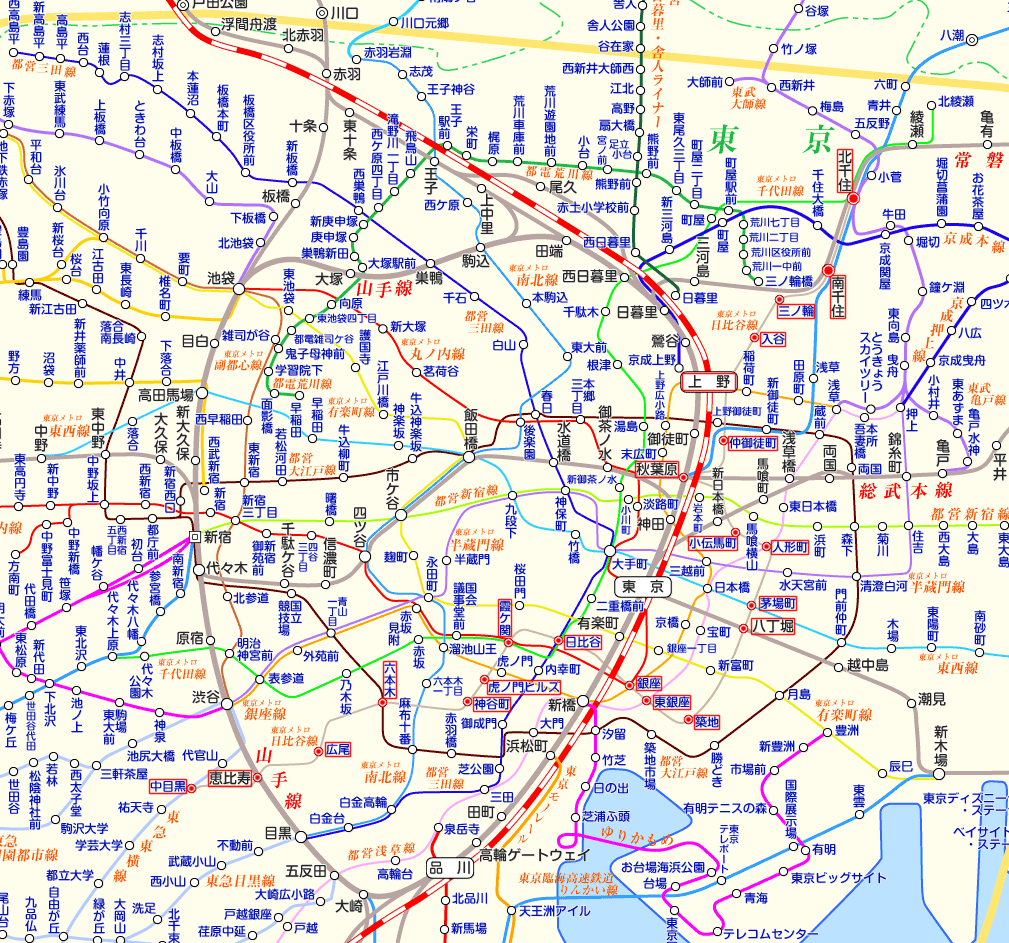 日比谷線の路線図・停車駅 | 路線図ネット