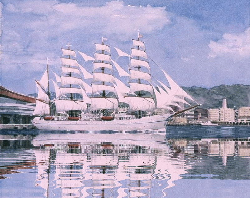 帆船絵画 油彩画 水彩画: お絵描きなんて簡単