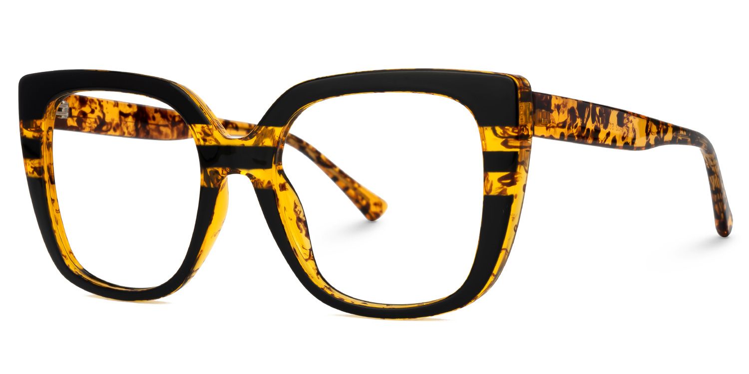 Brenda Square Tortoise Frame Glasses | Zeelool Optical