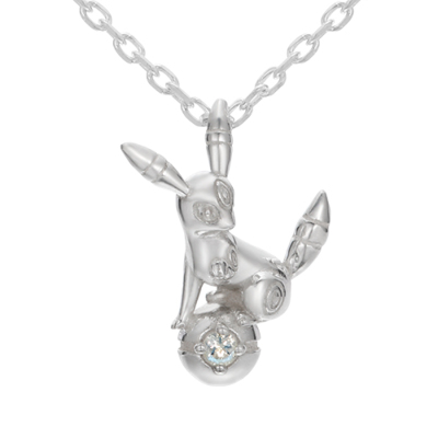 ブラッキー&モンスターボールネックレス シルバー ポケットモンスター