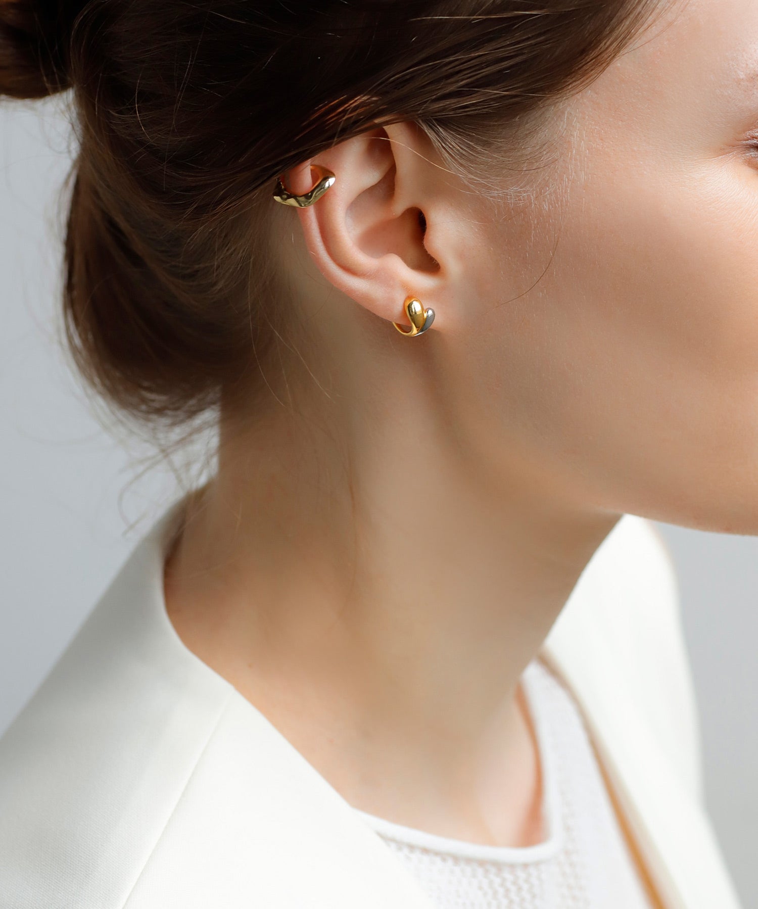 mimi33】メタル2WAYイヤリング[コンビカラー][Basic]｜SANPO ONLINE