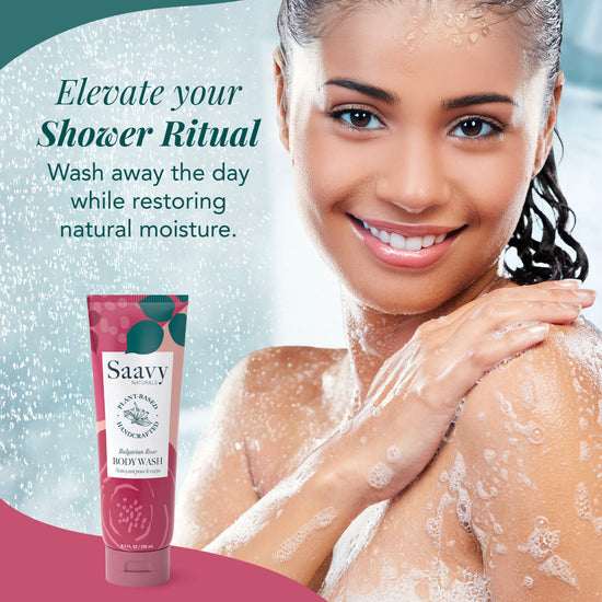 Natural And Organic Body Wash | Bulgarian Rose | Saavy Naturals