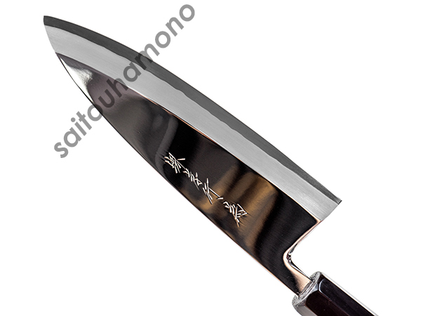 堺孝行銀三鋼鏡面黒丹八角柄和包丁の通販「サイトウ刃物店」