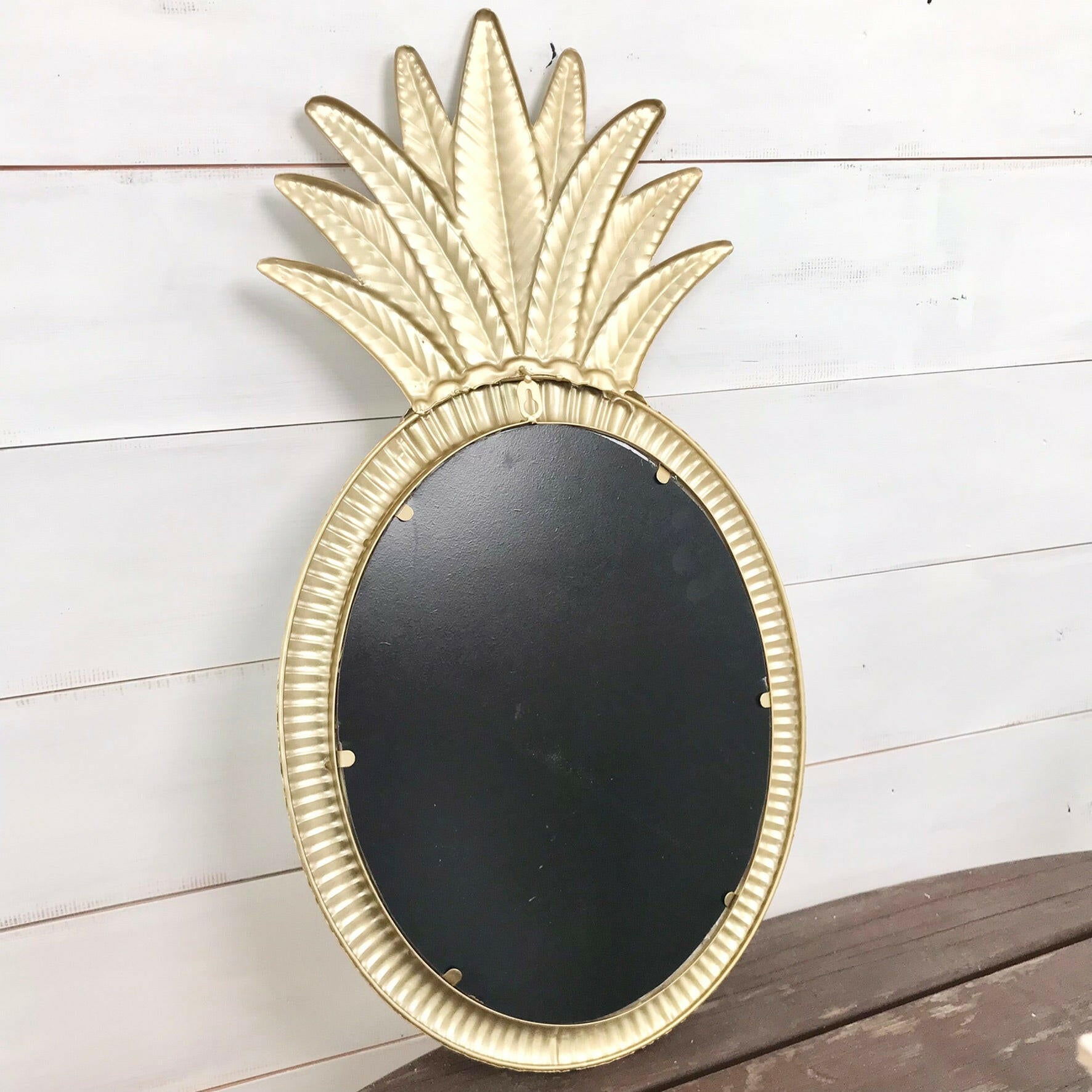 パイナップルの壁掛けミラー ハワイアンミラー ウォールミラー 大き目
