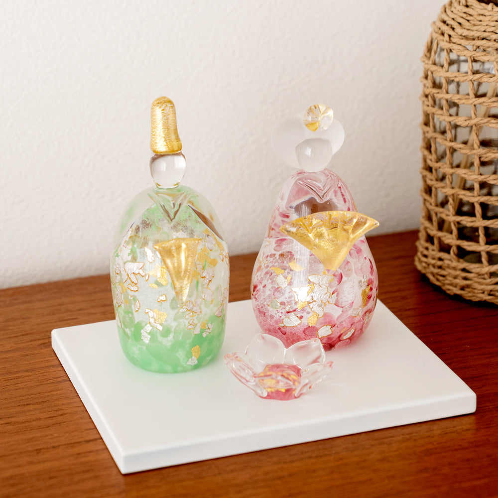 雛人形 ichi glass 桜雛 ガラスの雛人形｜出産祝い・ベビー用品通販の